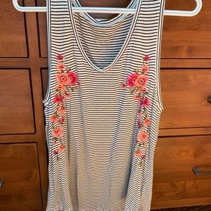 Women’s Floral Striped Tank Top